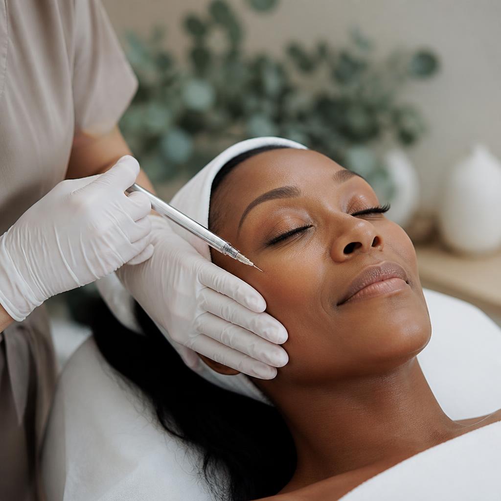 Radiance Med Spa patient receiving a precision facial injection